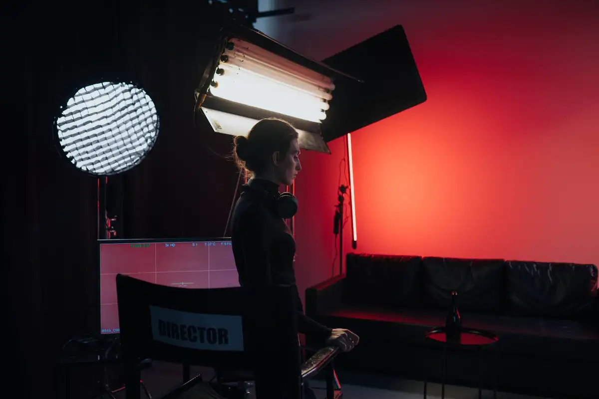 Produção audiovisual em set